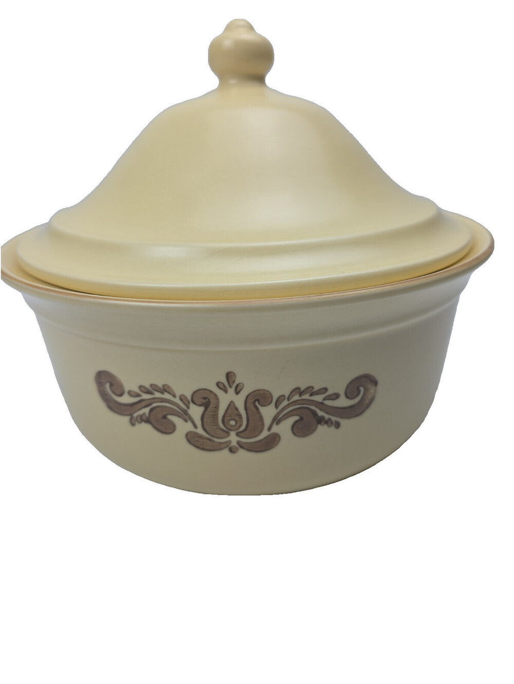 Vintage Pfaltzgraff Village Brown 2 Qt. Casserole Dish Bowl with Lid